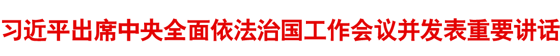 習(xí)近平出席中央全面依法治國工作會議并發(fā)表重要講話